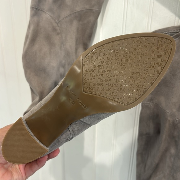 NEVER WORN Marc Fisher Gray Heeled Boots - Picture 3 of 3
